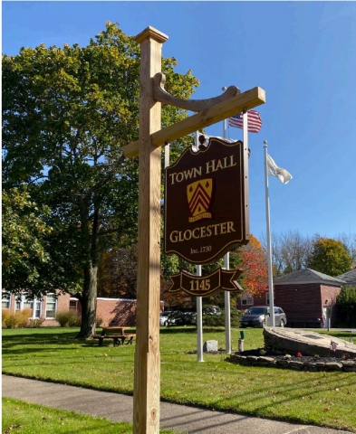 town hall sign